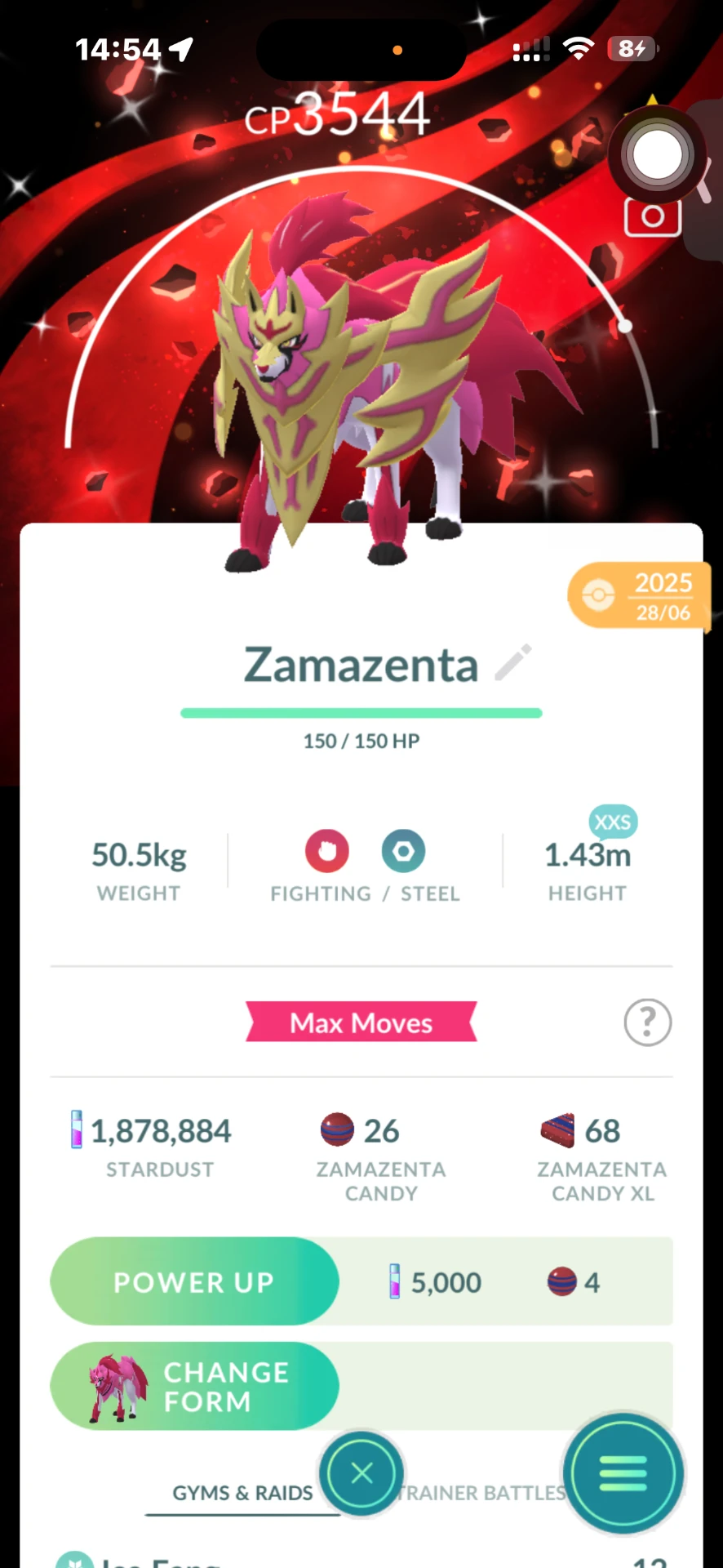 Shiny Crowned Zamazenta — XXS — Pokémon GO listing